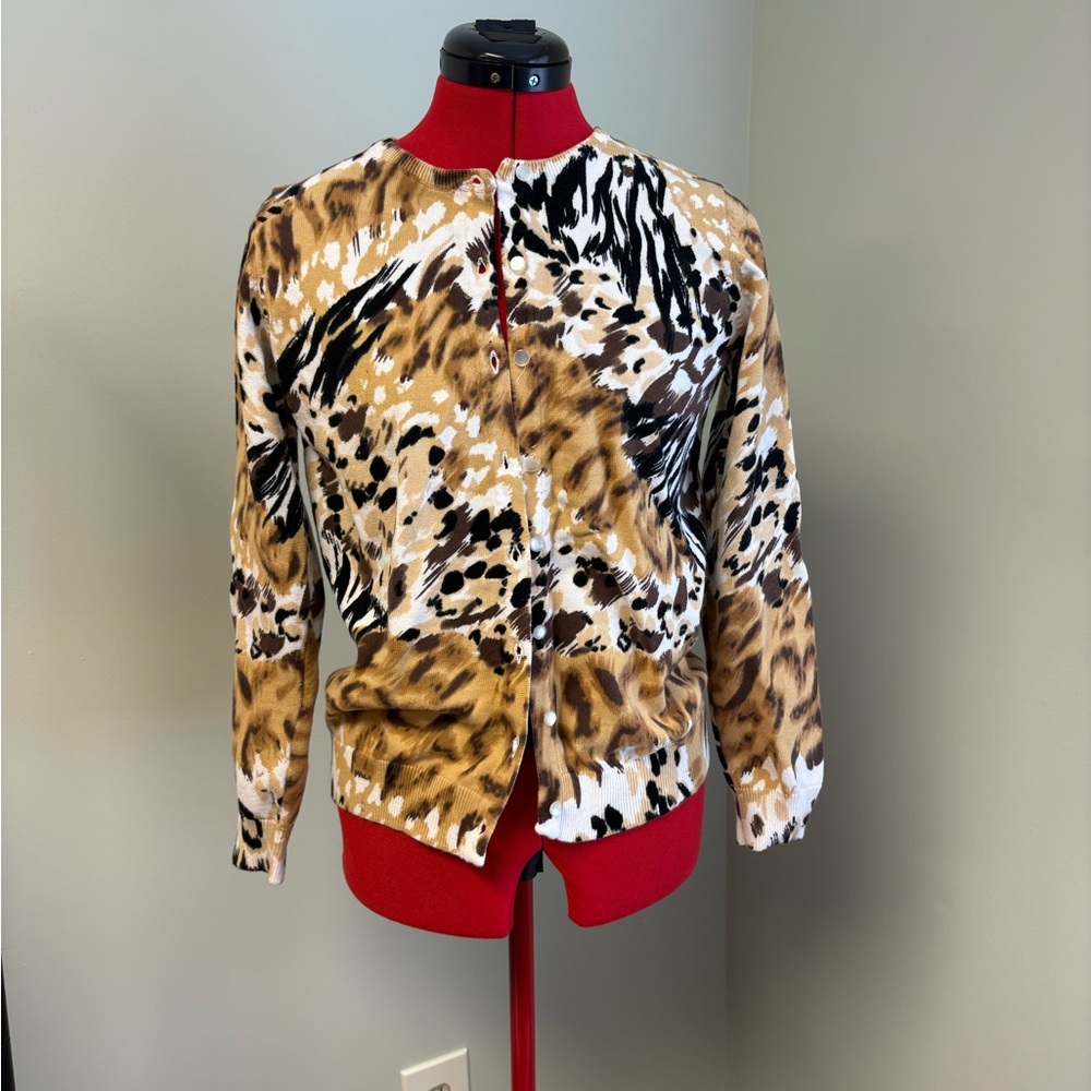 Leopard Print Karen Scott Cardigan